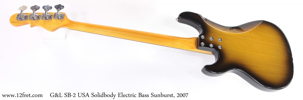 G&L SB-2 USA Solidbody Electric Bass Sunburst, 2007 | www.12fret.com