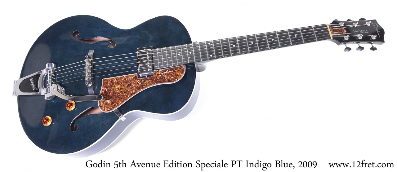 Godin 5th Avenue Edition Speciale PT Indigo Blue, 2009 Full Front View