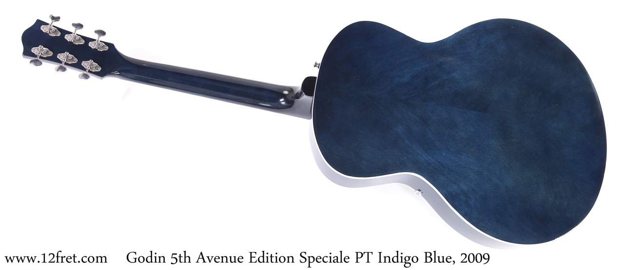 Godin 5th Avenue Edition Speciale PT Indigo Blue, 2009 Full Rear View
