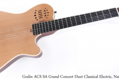 Godin ACS SA Grand Concert Duet Classical Electric, Natural Full Front View