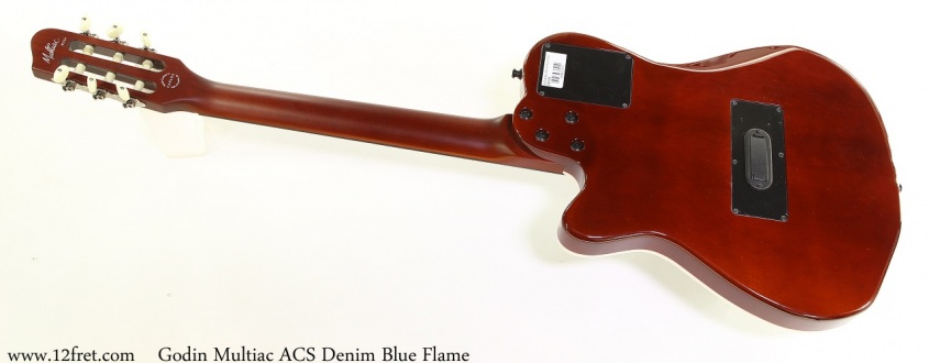 Godin Multiac ACS Denim Blue Flame Full Rear View