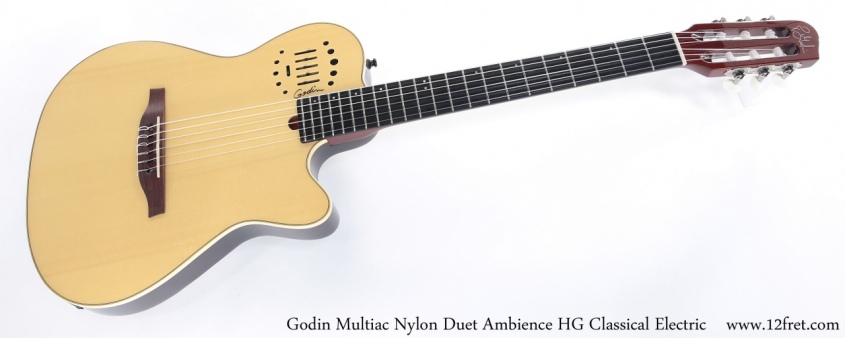 Godin Multiac Nylon Duet Ambience HG Classical Electric Full Front View