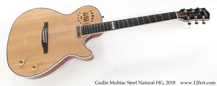 Godin Multiac Steel Natural HG, 2018 Full Front View