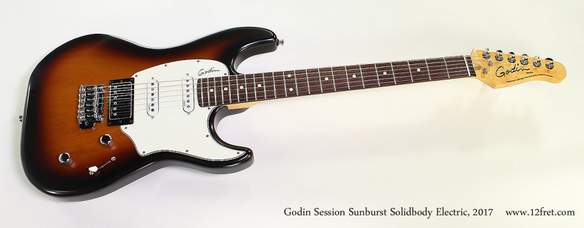 Godin Session Sunburst Solidbody Electric, 2017 Full Front View