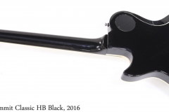 Godin Summit Classic HB Black, 2016 Full Rear View