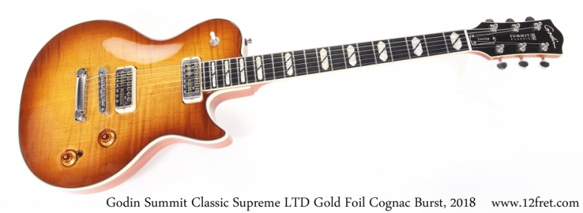 Godin Summit Classic Supreme LTD Gold Foil Cognac Burst, 2018 Full Front View