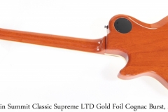 Godin Summit Classic Supreme LTD Gold Foil Cognac Burst, 2018 Full Rear View