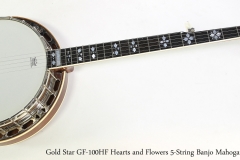 Gold Star GF-100HF Hearts and Flowers 5-String Banjo Mahogany, 2006   Full Front View