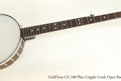 GoldTone CC-100 Plus Cripple Creek Open Back Banjo  Full Front View