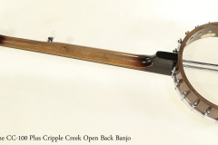 GoldTone CC-100 Plus Cripple Creek Open Back Banjo  Full Rear View