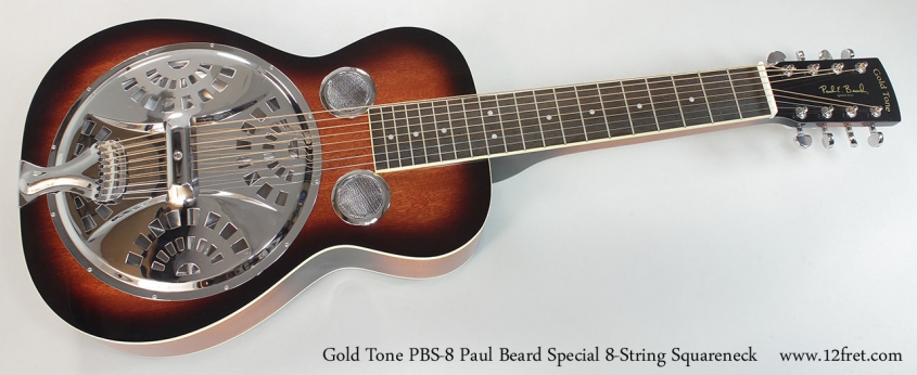 Gold Tone PBS-8 Paul Beard Special 8-String Squareneck Resophonic Guitar Full front VIew