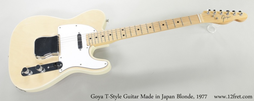 Goya T-Style Guitar Made in Japan Blonde, 1977 Full Front View