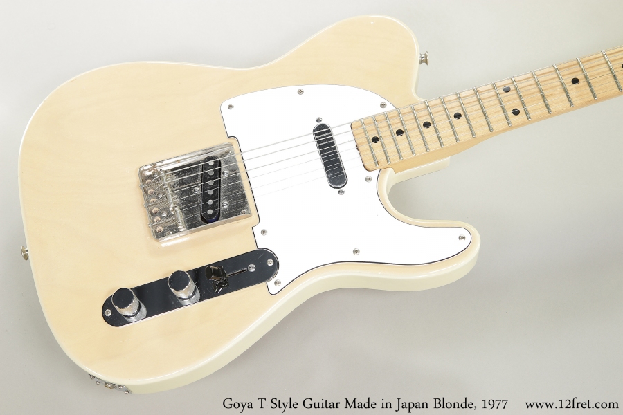 Goya T-Style Guitar Made in Japan Blonde, 1977 Top View