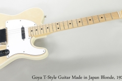 Goya T-Style Guitar Made in Japan Blonde, 1977 Full Front View