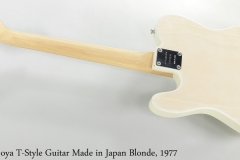 Goya T-Style Guitar Made in Japan Blonde, 1977 Full Rear View