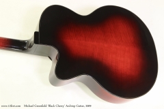 Michael Greenfield 'Black Cherry' Archtop Guitar, 2009  Rear View