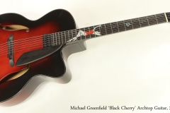 Michael Greenfield 'Black Cherry' Archtop Guitar, 2009  Full Front View