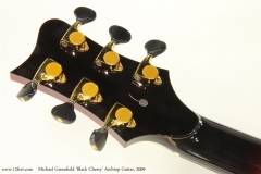 Michael Greenfield 'Black Cherry' Archtop Guitar, 2009  Head Rear View
