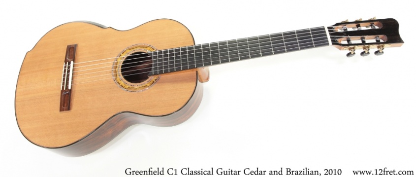 Greenfield C1 Classical Guitar Cedar and Brazilian, 2010 Full Front View