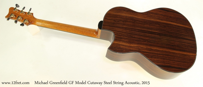 Michael Greenfield GF Model Cutaway Steel String Acoustic, 2015 Full Rear View