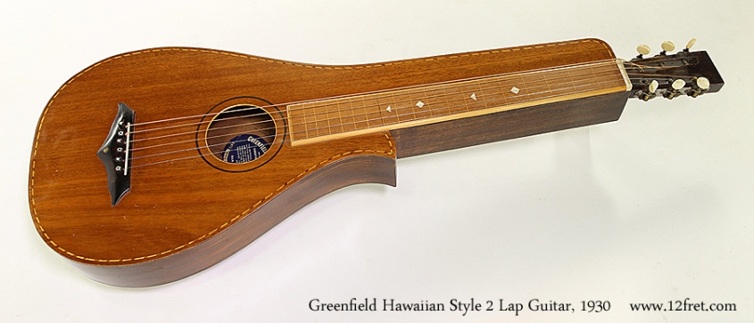 Greenfield Hawaiian Style 2 Lap Guitar, 1930  Full Front View