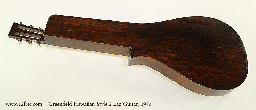 Greenfield Hawaiian Style 2 Lap Guitar, 1930  Full Rear View
