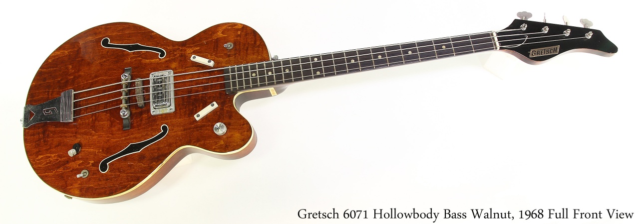 Gretsch 6071 Hollowbody Bass Walnut, 1968 Full Front View