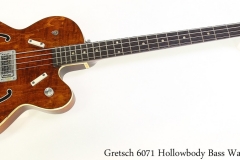 Gretsch 6071 Hollowbody Bass Walnut, 1968 Full Front View