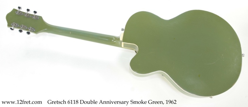 Gretsch 6118 Double Anniversary Smoke Green, 1962 Full Rear View