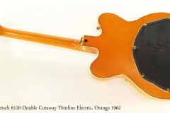 Gretsch 6120 Double Cutaway Thinline Electric, Orange 1962 Full Rear View