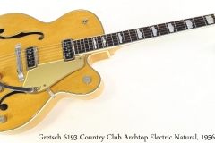 Gretsch 6193 Country Club Archtop Electric Natural, 1956 Full Front View