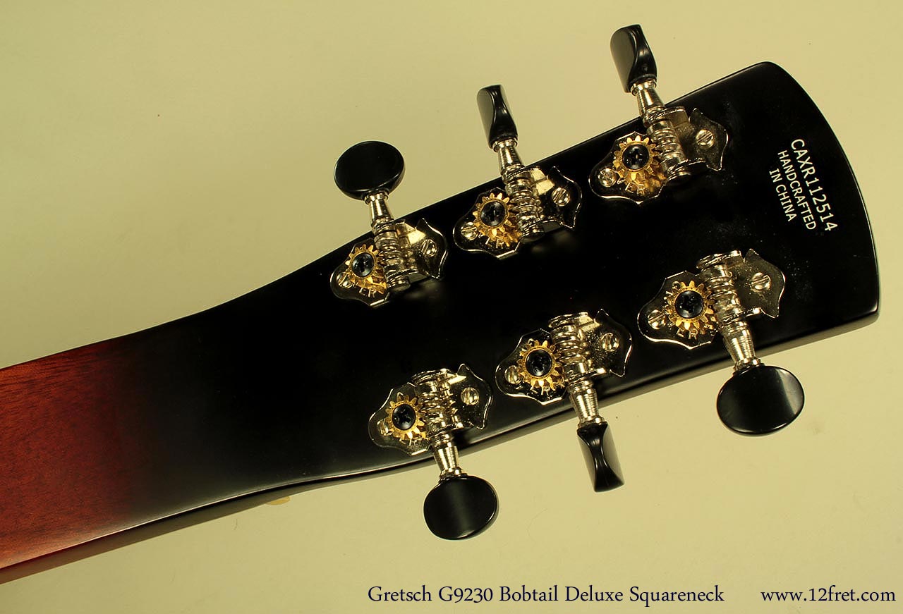 Gretsch G9230 ‘Bobtail Deluxe’ Resonator Head Rear View