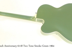 Gretsch Anniversary 6118 Two Tone Smoke Green 1964 Full Rear View