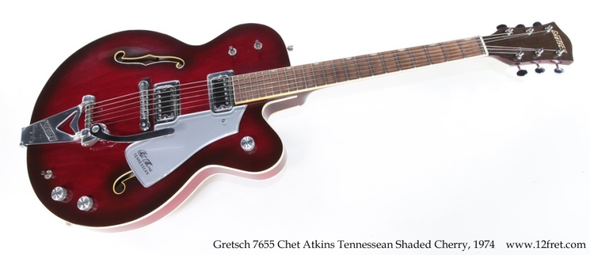 Gretsch 7655 Chet Atkins Tennessean Shaded Cherry, 1974 Full Front View