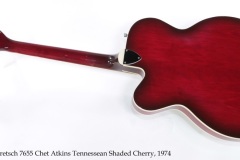 Gretsch 7655 Chet Atkins Tennessean Shaded Cherry, 1974 Full Rear View