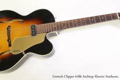 Gretsch Clipper 6186 Archtop Electric Sunburst, 1958  Full Front View