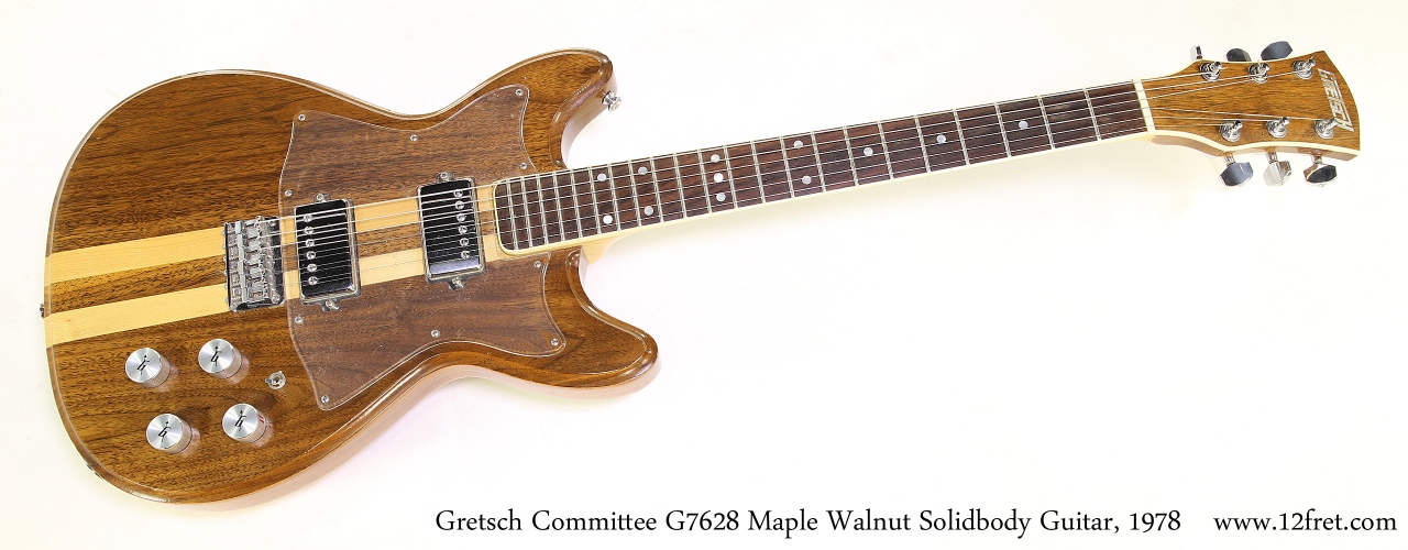 Gretsch Committee G7628 Maple Walnut Solidbody Guitar, 1978 Full Front View