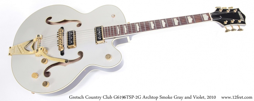Gretsch Country Club G6196TSP-2G Archtop Smoke Gray and Violet, 2010 Full Front View