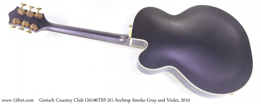 Gretsch Country Club G6196TSP-2G Archtop Smoke Gray and Violet, 2010 Full Rear View