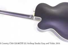 Gretsch Country Club G6196TSP-2G Archtop Smoke Gray and Violet, 2010 Full Rear View