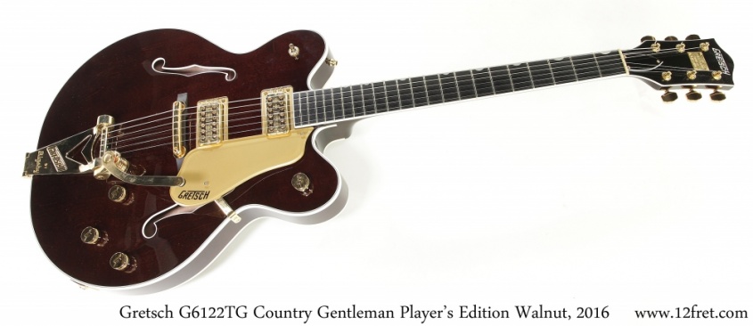 Gretsch G6122TG Country Gentleman Player's Edition Walnut, 2016 Full Front View