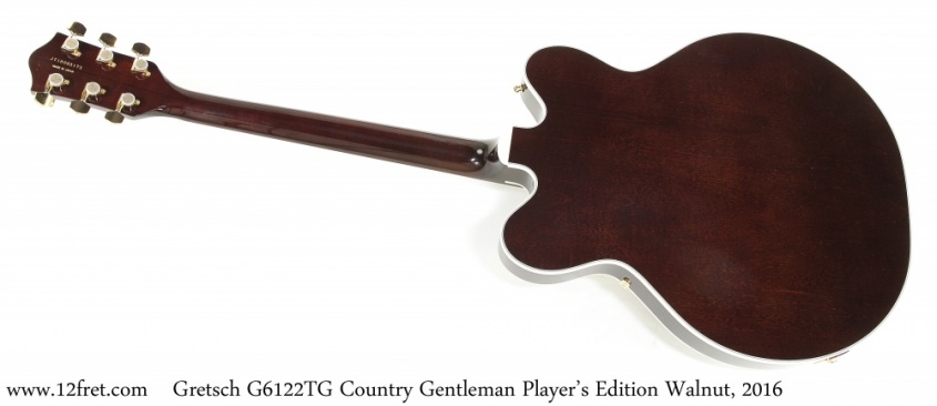 Gretsch G6122TG Country Gentleman Player's Edition Walnut, 2016 Full Rear View