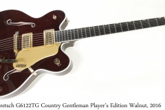 Gretsch G6122TG Country Gentleman Player's Edition Walnut, 2016 Full Front View