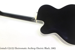 Gretsch G5125 Electromatic Archtop Electric Black, 2005 Full Rear View