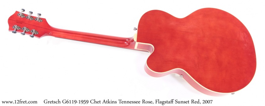 Gretsch G6119-1959 Chet Atkins Tennessee Rose, Flagstaff Sunset Red, 2007 Full Rear View