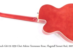 Gretsch G6119-1959 Chet Atkins Tennessee Rose, Flagstaff Sunset Red, 2007 Full Rear View