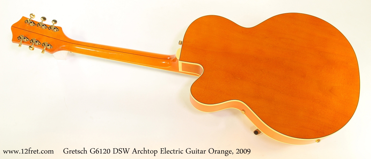 Gretsch G6120 DSW Archtop Electric Guitar Orange, 2009   Full Rear View
