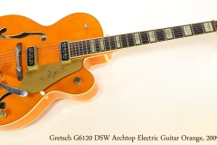 Gretsch G6120 DSW Archtop Electric Guitar Orange, 2009   Full Front View