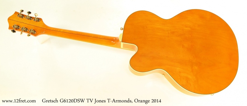 Gretsch G6120DSW TV Jones T-Armonds, Orange 2014 Full Rear View