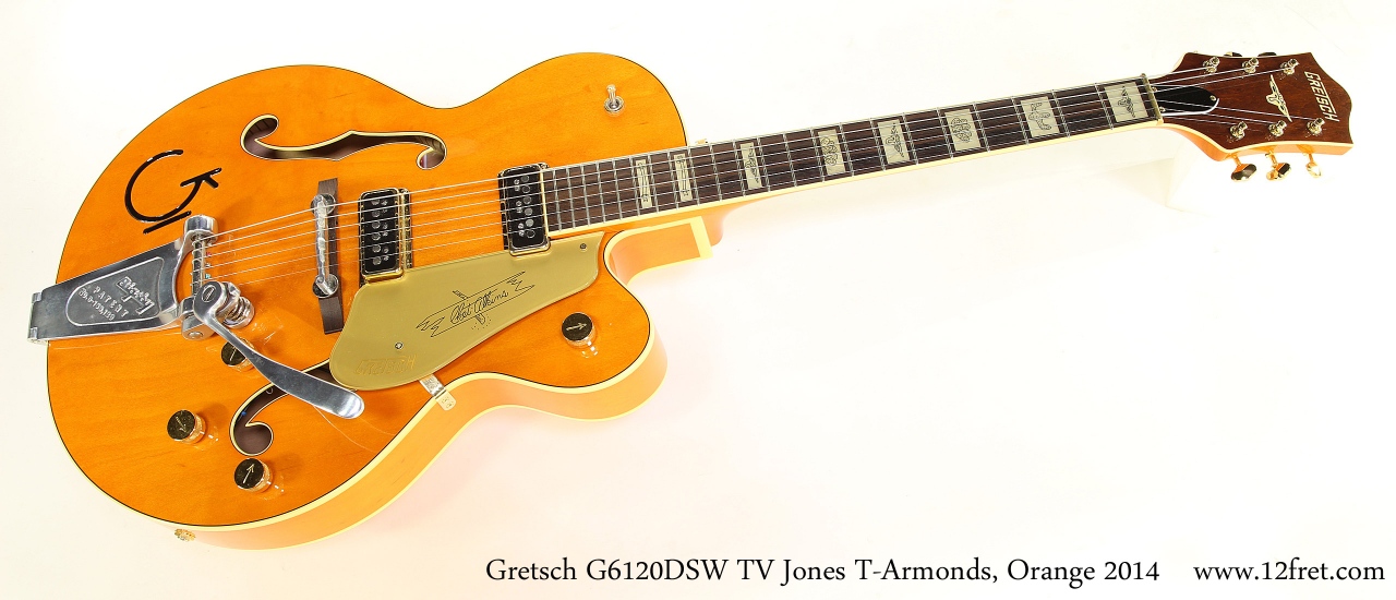 Gretsch G6120DSW TV Jones T-Armonds, Orange 2014 Full Front View